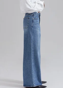 The Frankie Shop Amsterdam Wide Jeans Medium Wash Best