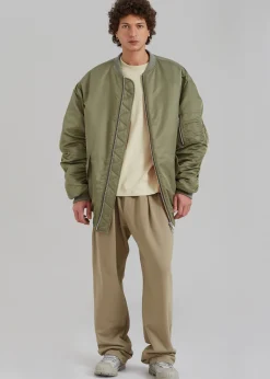 The Frankie Shop Antwan Oversized Bomber Green Discount