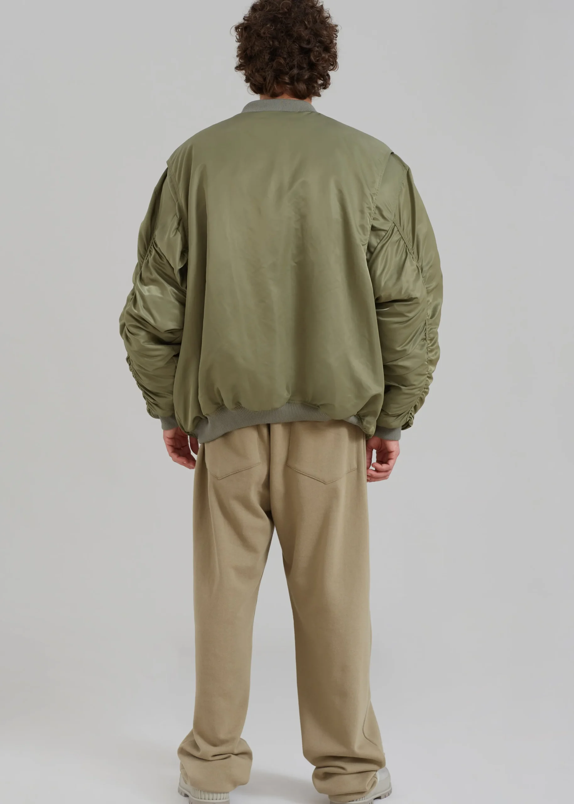 The Frankie Shop Antwan Oversized Bomber Green Discount