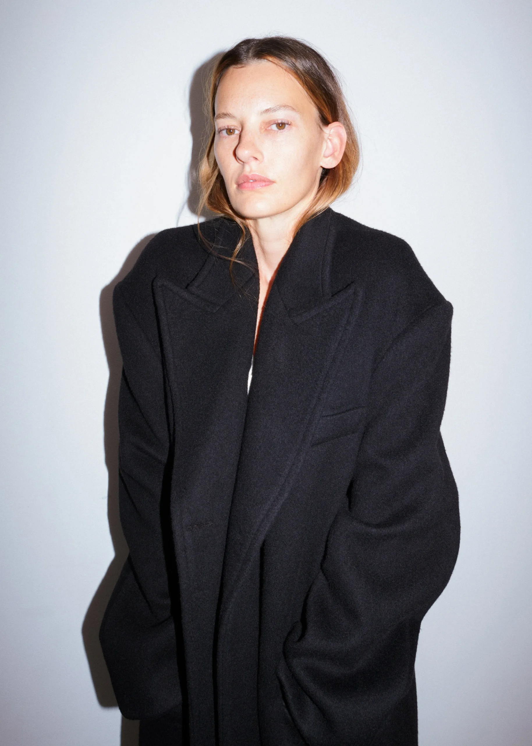 The Frankie Shop Anya Oversized Coat Black