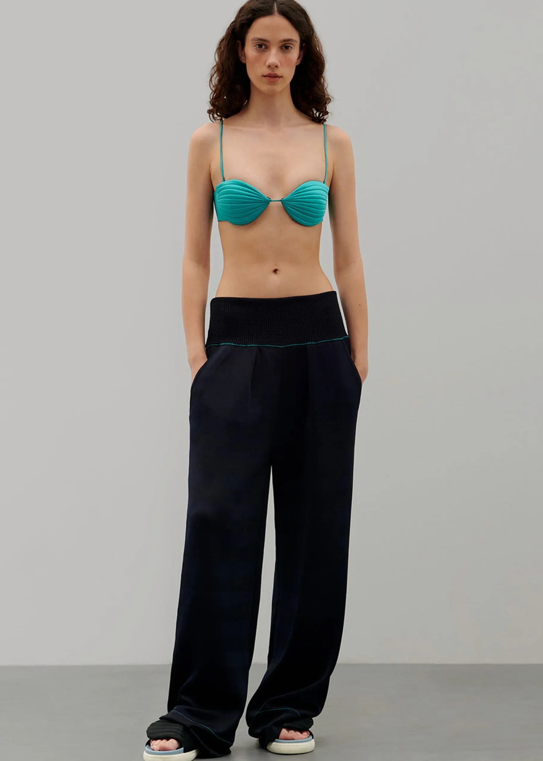 The Frankie Shop Bevza Seashell Bustier Emerald Online