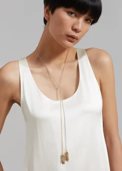 The Frankie Shop Bevza Trinity Long Pendant Yellow/Rose/Silver Clearance