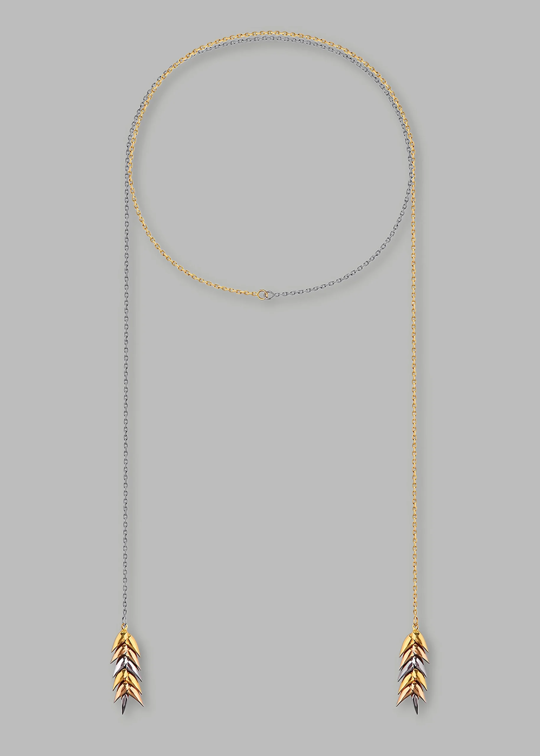 The Frankie Shop Bevza Trinity Long Pendant Yellow/Rose/Silver Clearance