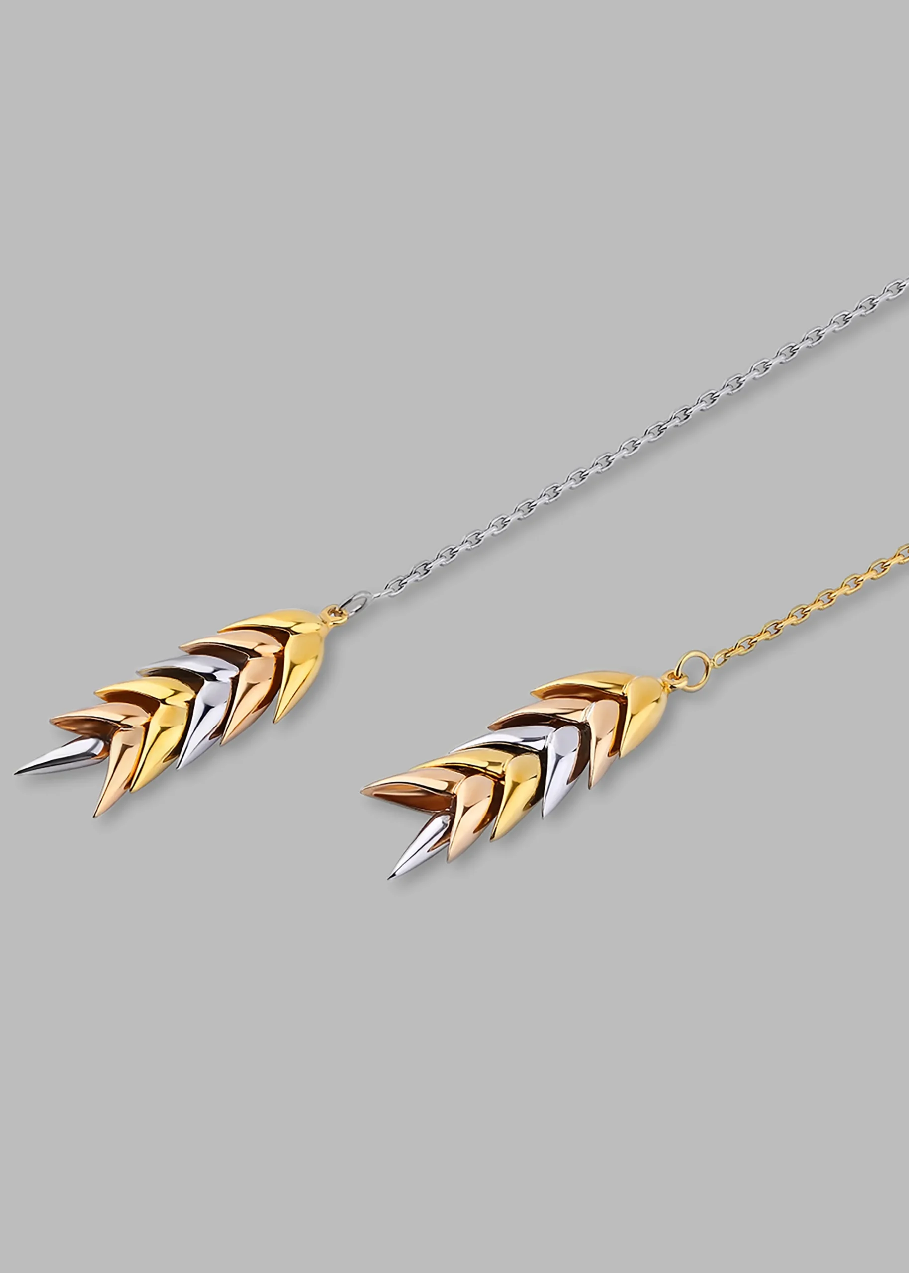 The Frankie Shop Bevza Trinity Long Pendant Yellow/Rose/Silver Clearance