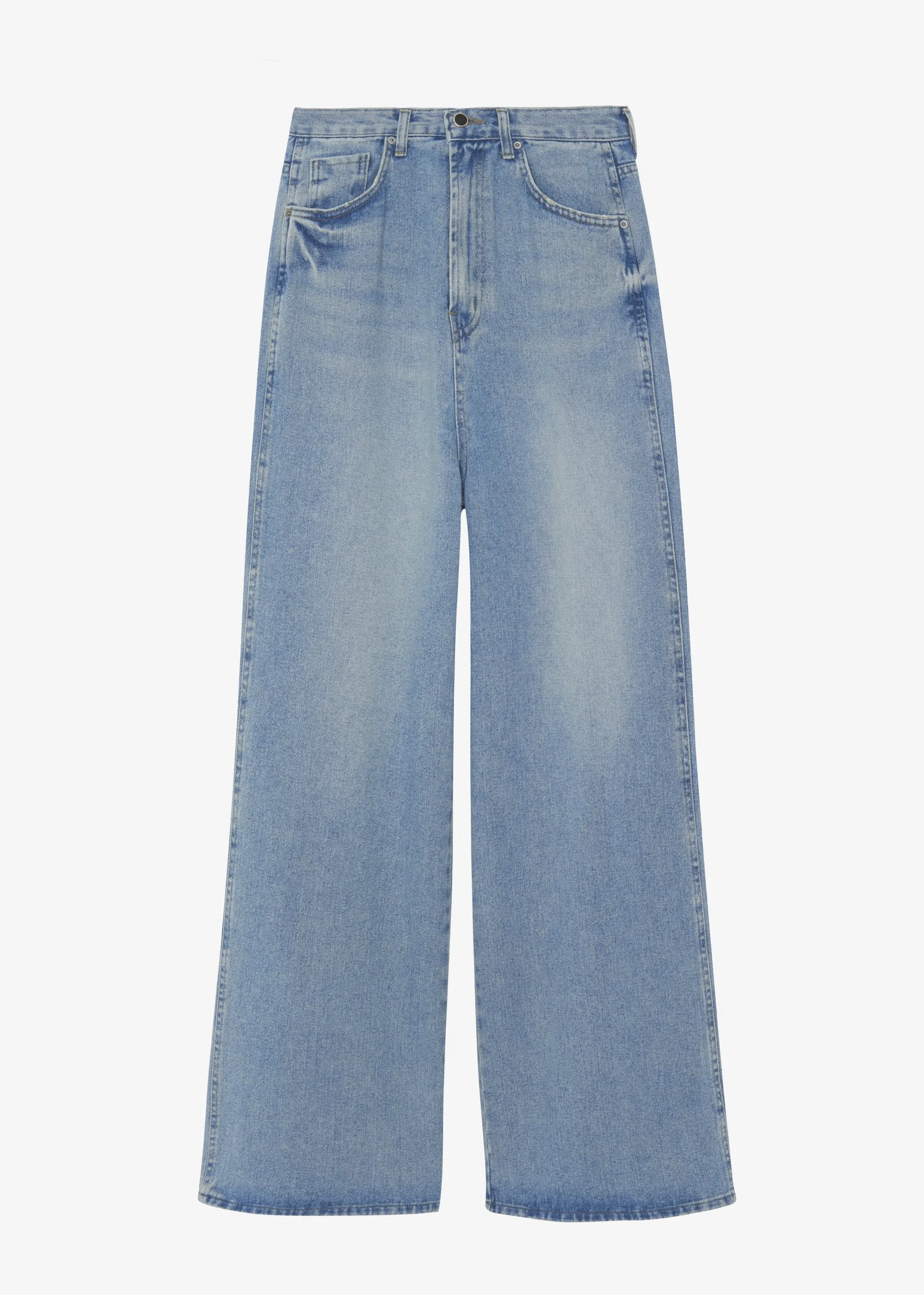 The Frankie Shop Boli Wide Pants Blue Denim Discount