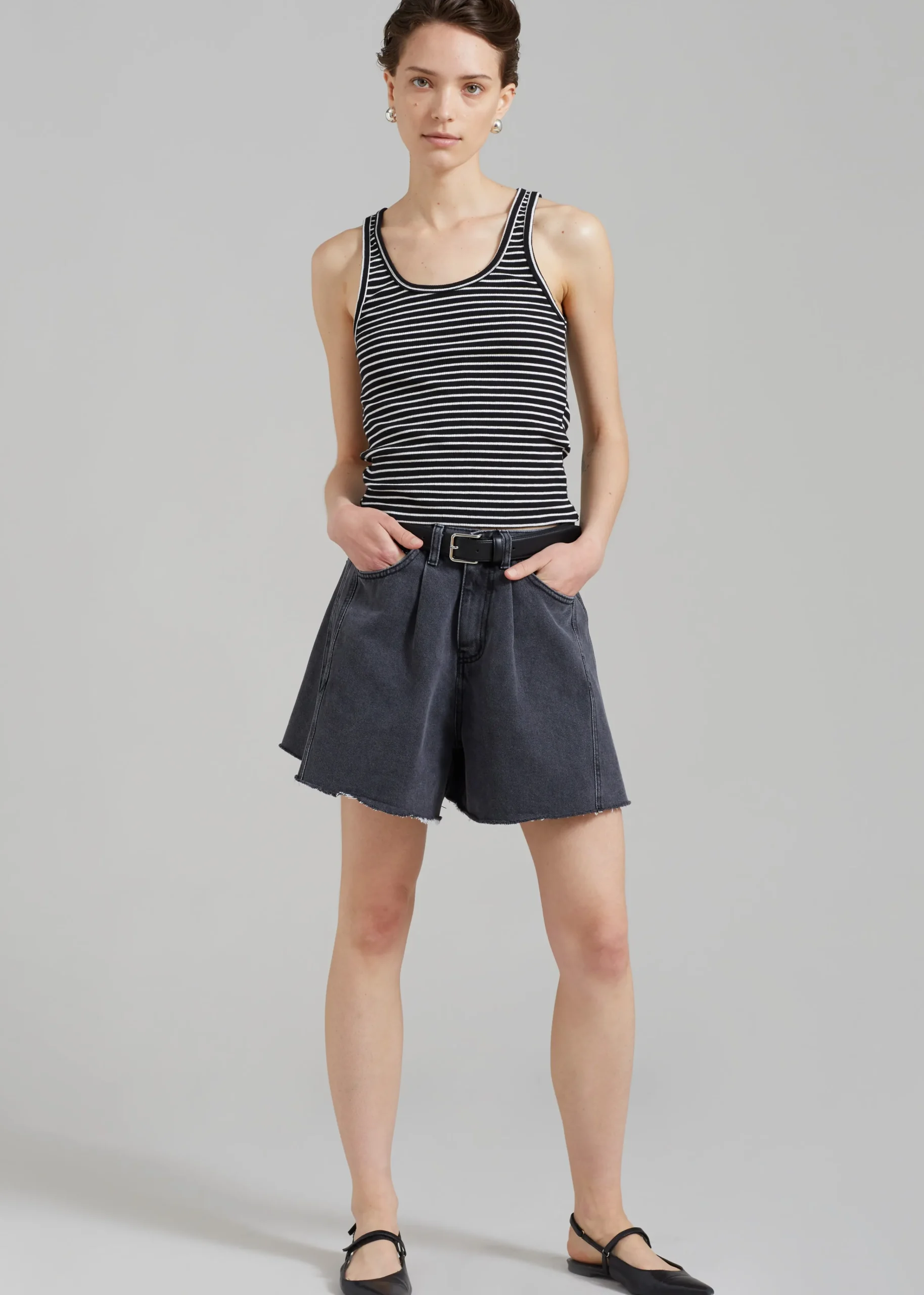 The Frankie Shop Bryn Tank Top White Stripe Outlet