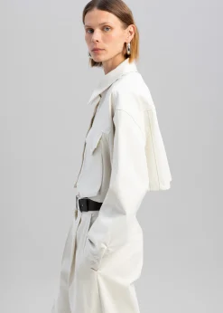 The Frankie Shop Carline Pocket Shirt Cream