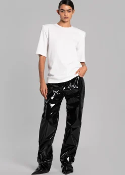 The Frankie Shop Carrington Padded Shoulder Tee White Online