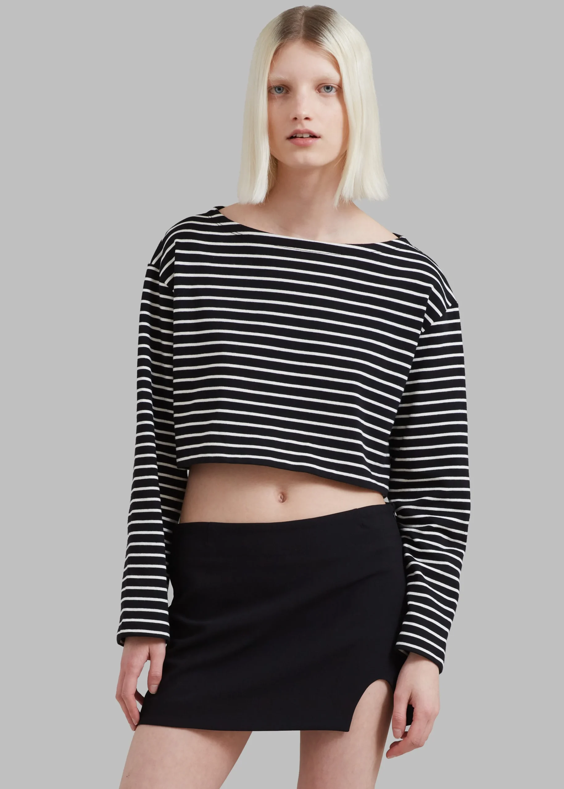 The Frankie Shop Chester Mini Slit Skirt Black Best
