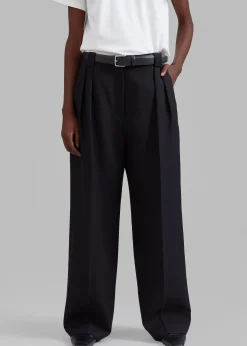 The Frankie Shop Cian Pintuck Trousers Black
