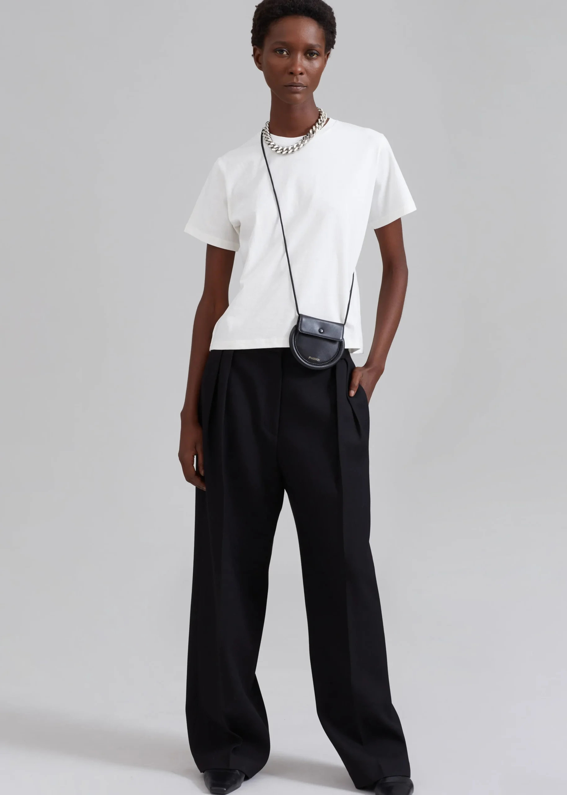 The Frankie Shop Cian Pintuck Trousers Black
