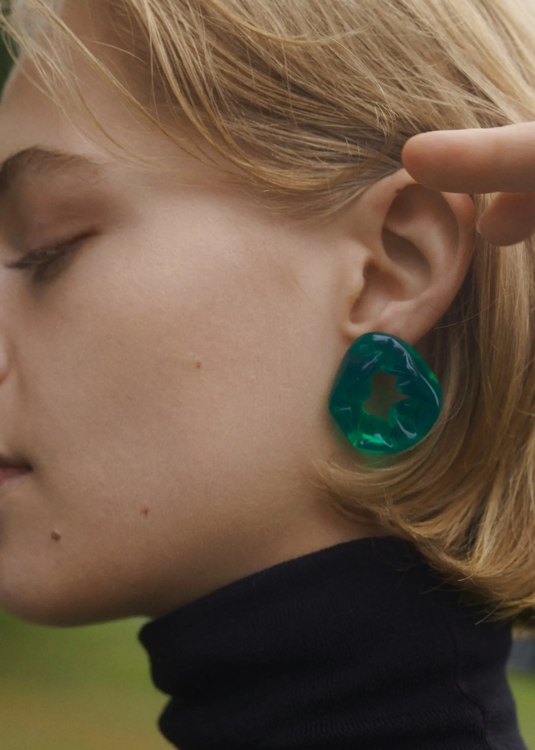 The Frankie Shop Completedworks Scrunch Bio-Resin Earrings Green Online