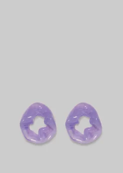The Frankie Shop Completedworks Scrunch Bio-Resin Earrings Lilac Online