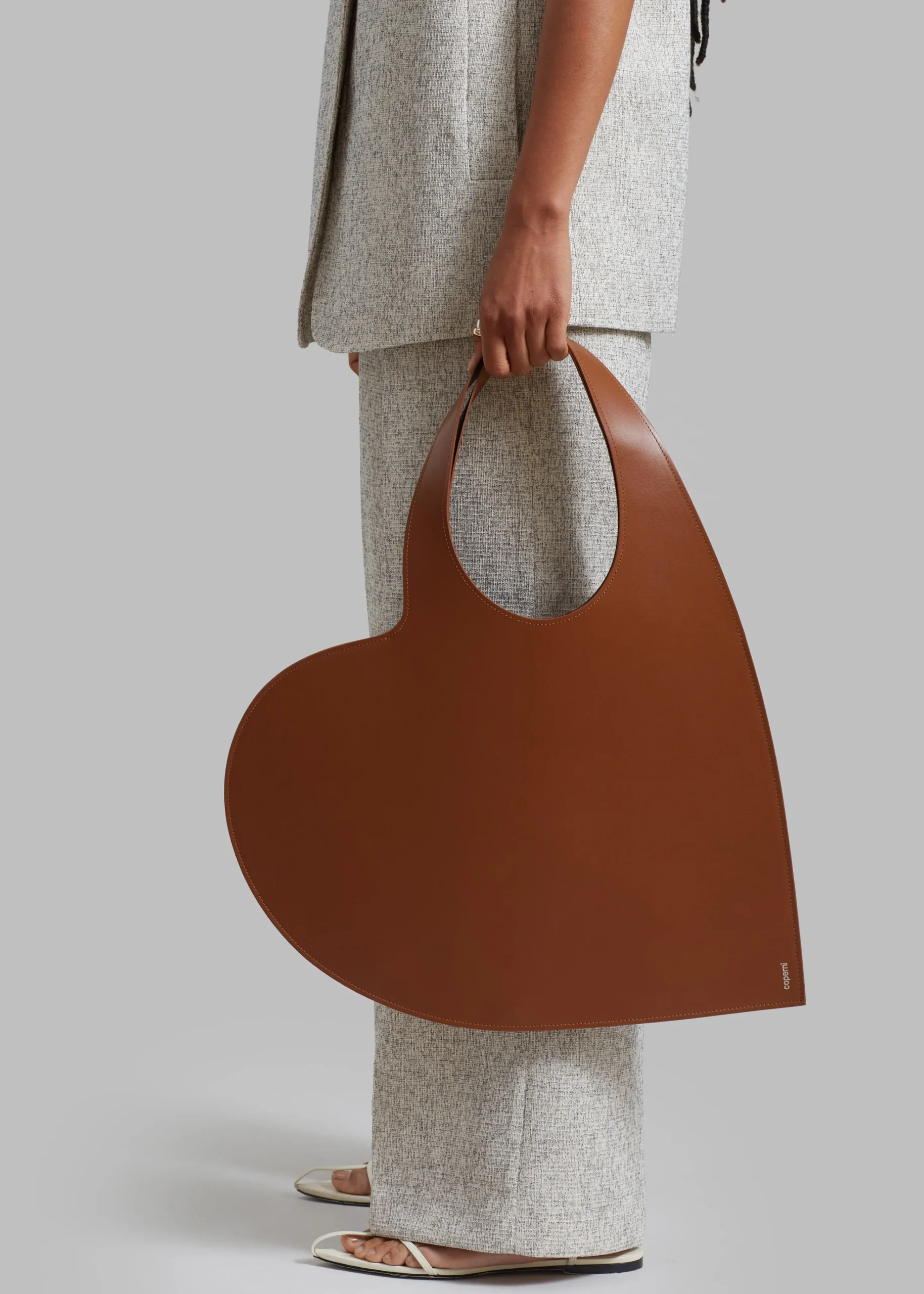 The Frankie Shop Coperni Heart Tote Bag Camel Outlet