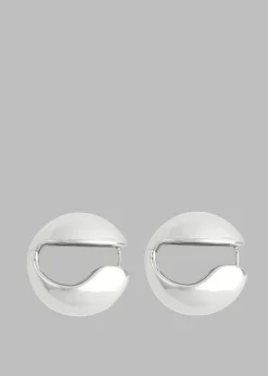 The Frankie Shop Coperni Logo Earrings Silver Discount