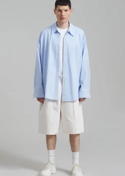 The Frankie Shop Darren Oversized Shirt Light Blue Sale
