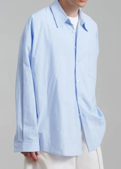 The Frankie Shop Darren Oversized Shirt Light Blue Sale