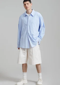 The Frankie Shop Darren Oversized Shirt Light Blue Sale