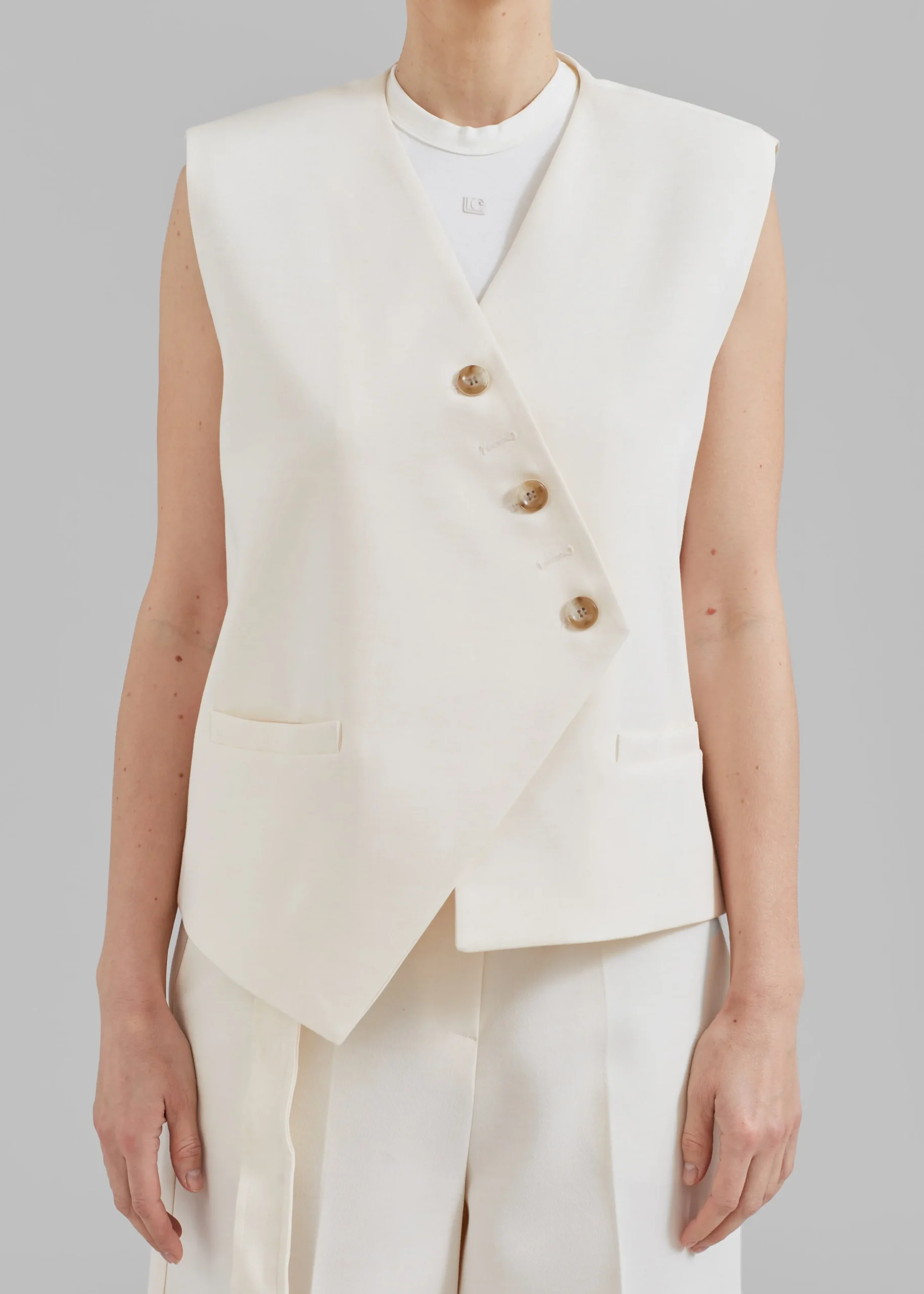 The Frankie Shop Delphi Vest Cream Discount