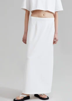 The Frankie Shop Demi Pencil Skirt White