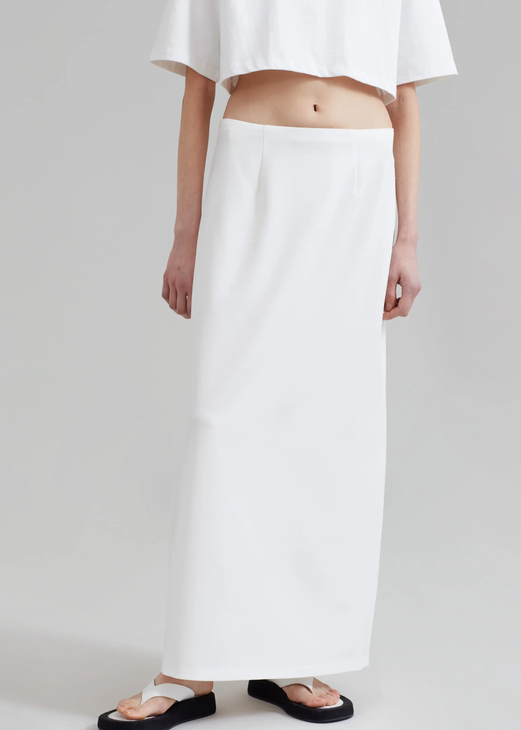 The Frankie Shop Demi Pencil Skirt White