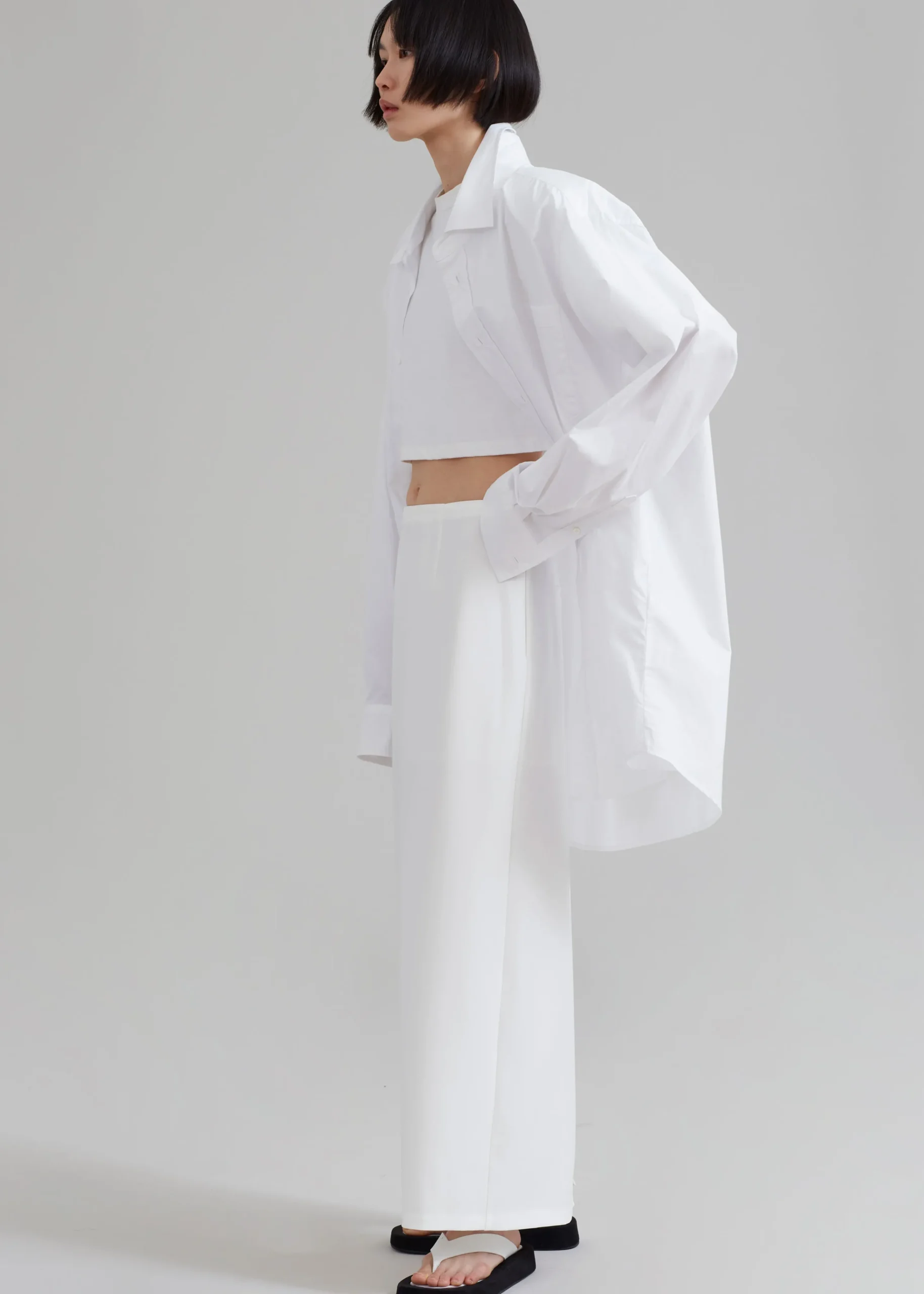 The Frankie Shop Demi Pencil Skirt White