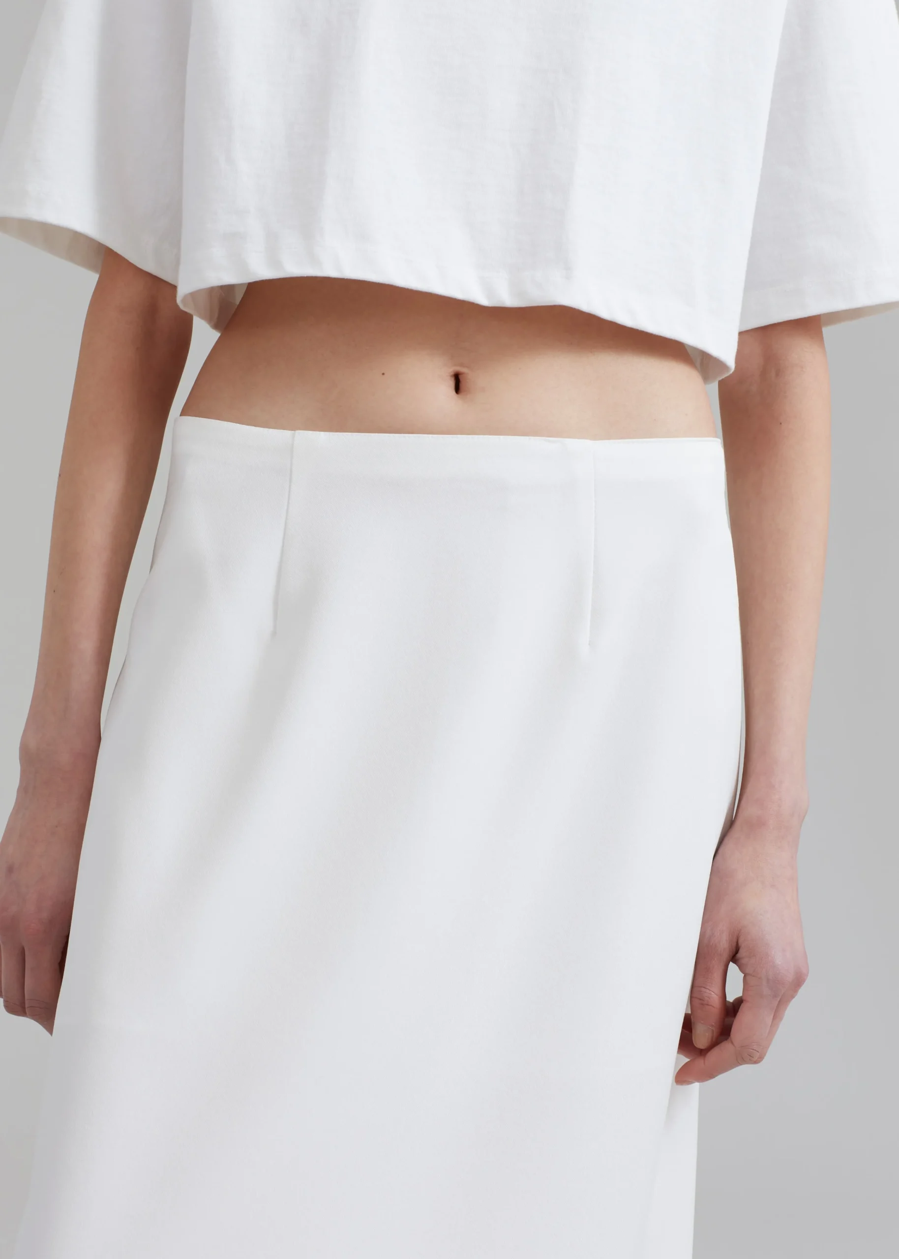 The Frankie Shop Demi Pencil Skirt White