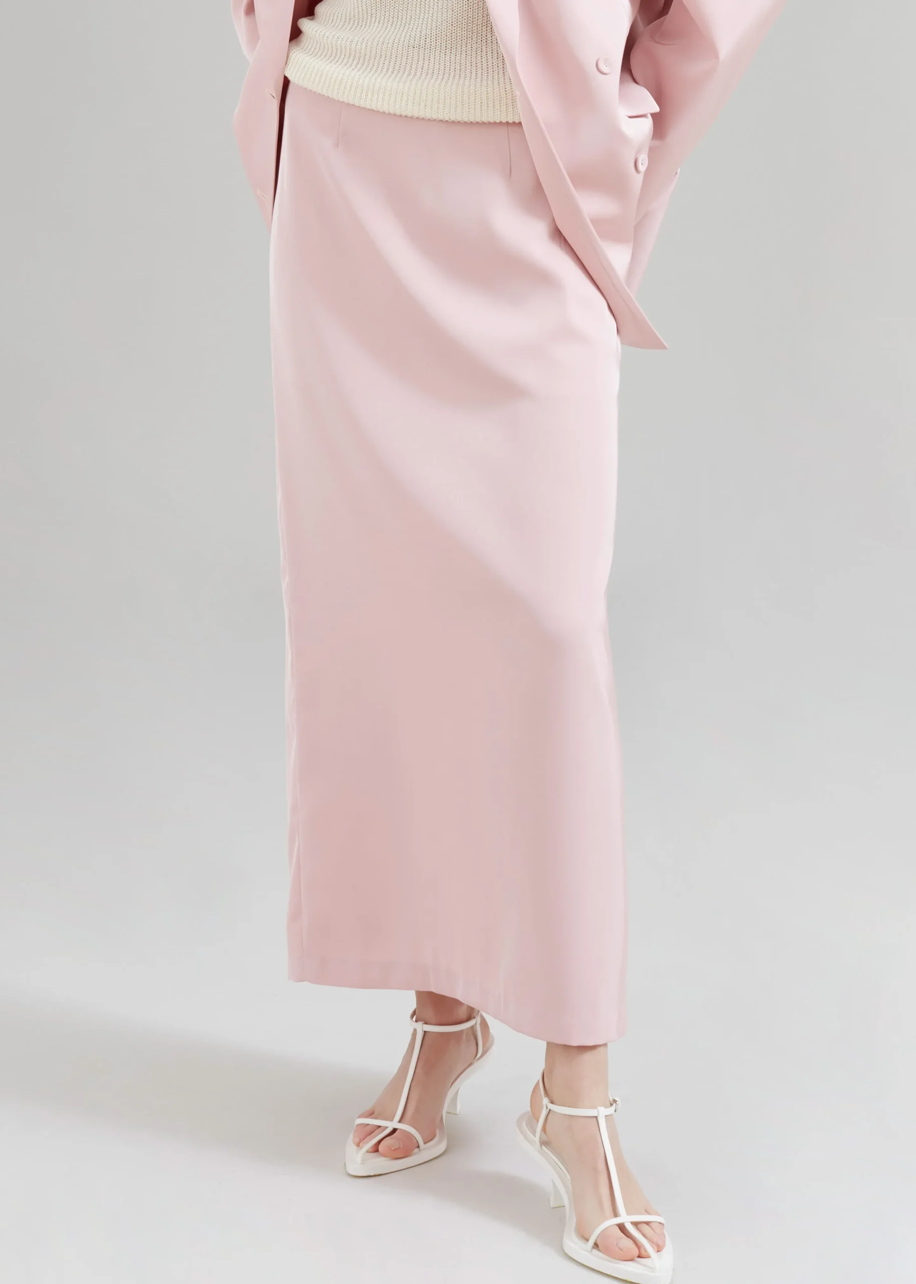The Frankie Shop Demi Pencil Skirt Pink Discount