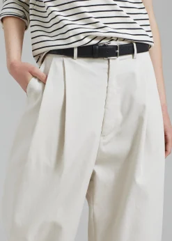 The Frankie Shop Effie Pleated Pants Beige
