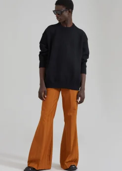 The Frankie Shop Egonlab Mega Flared Pants Orange Stripes Wool Best