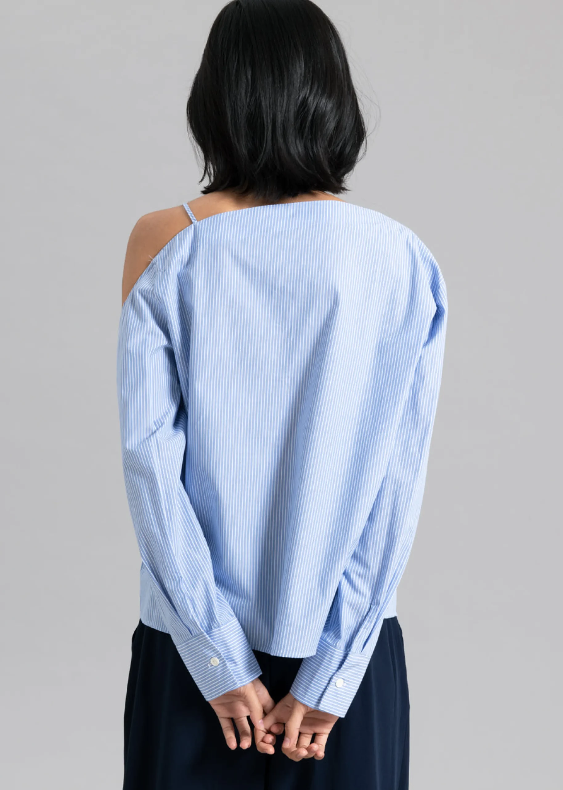 The Frankie Shop Eliz Shirt Blue Stripe Clearance