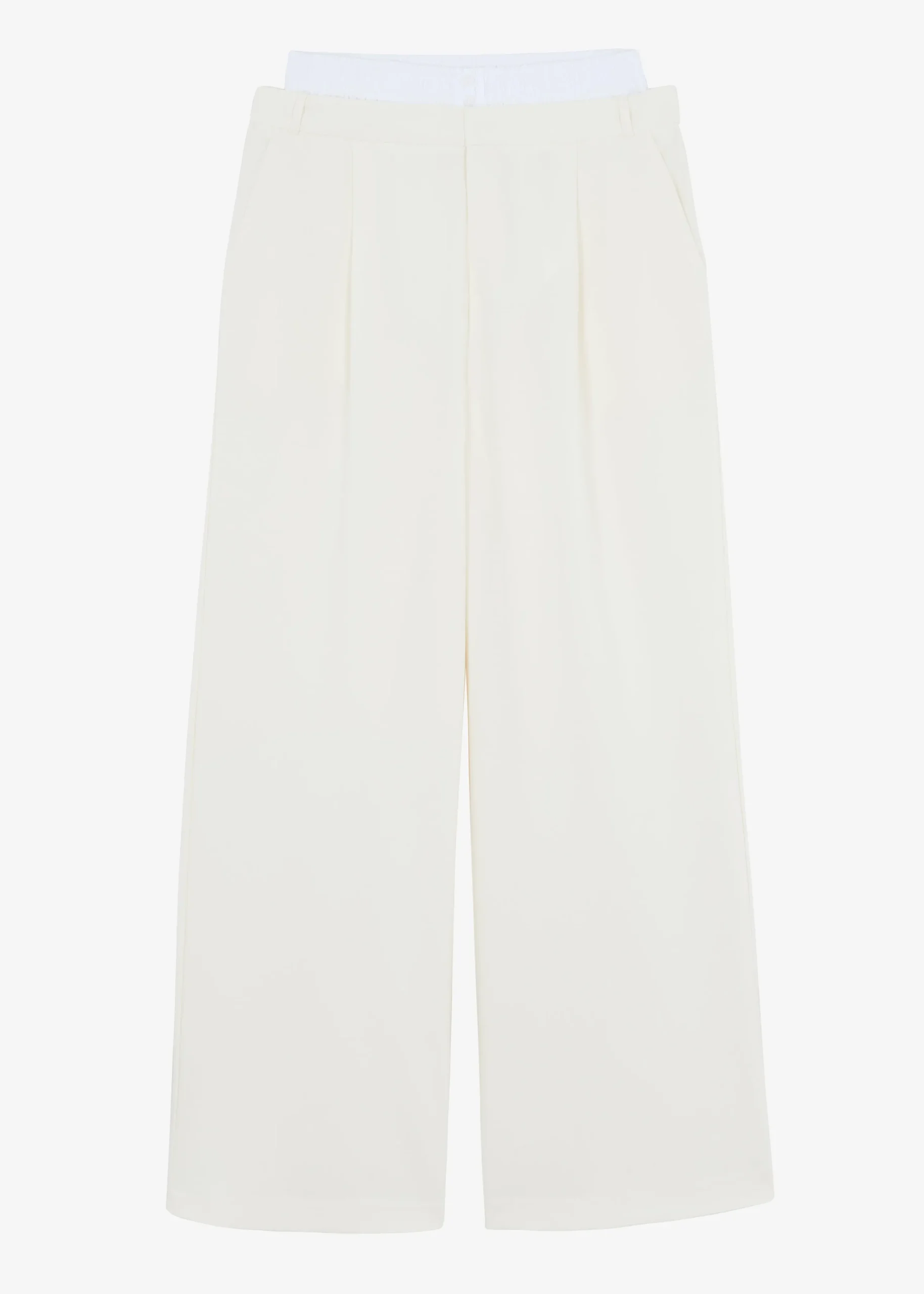 The Frankie Shop Ellie Darted Boxer Trousers Cream New
