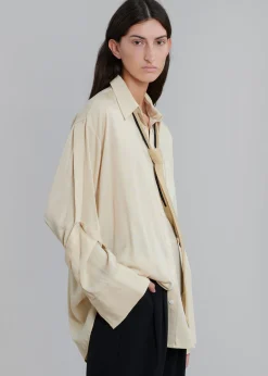 The Frankie Shop Elsa Shirt Beige Outlet
