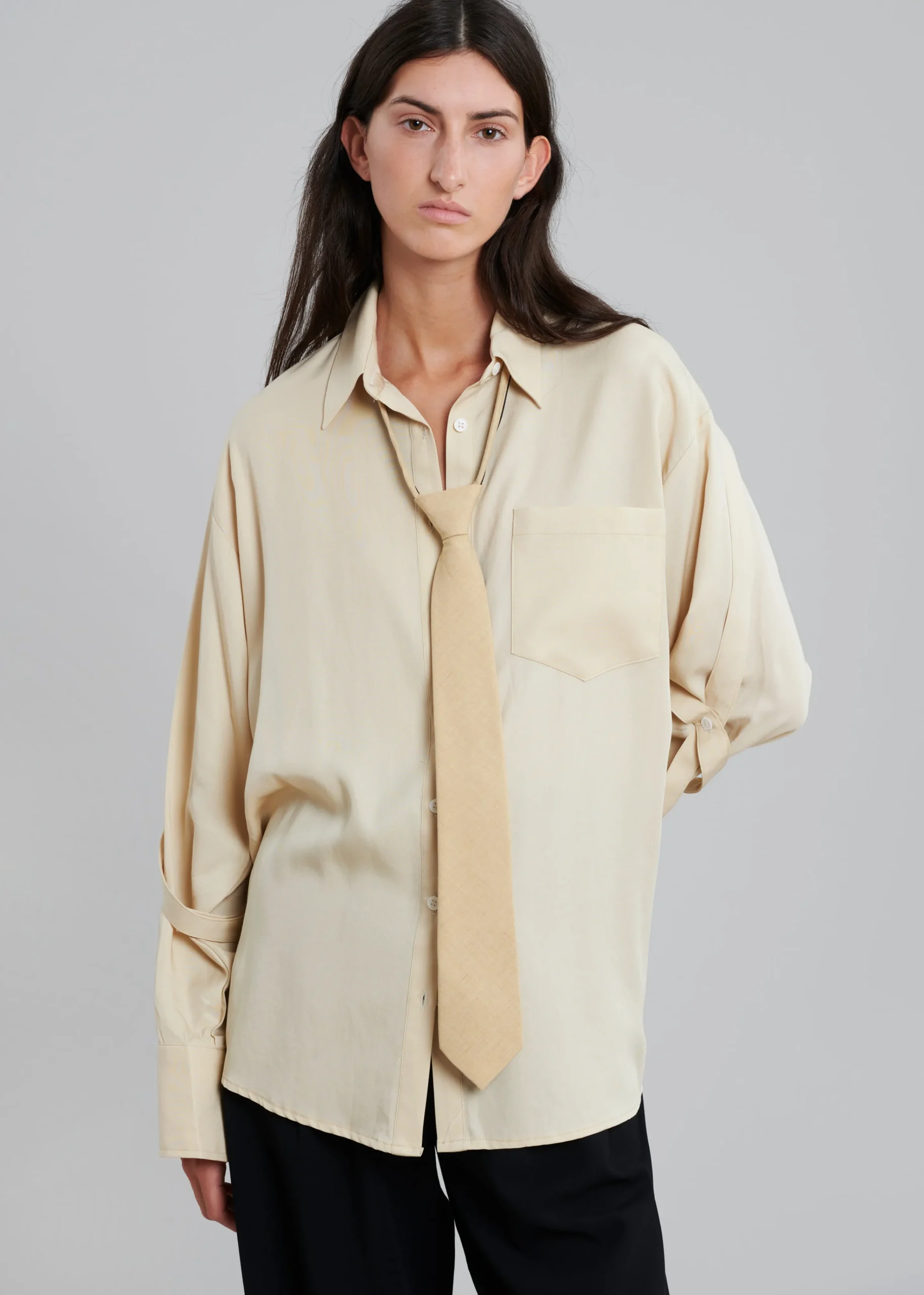 The Frankie Shop Elsa Shirt Beige Outlet