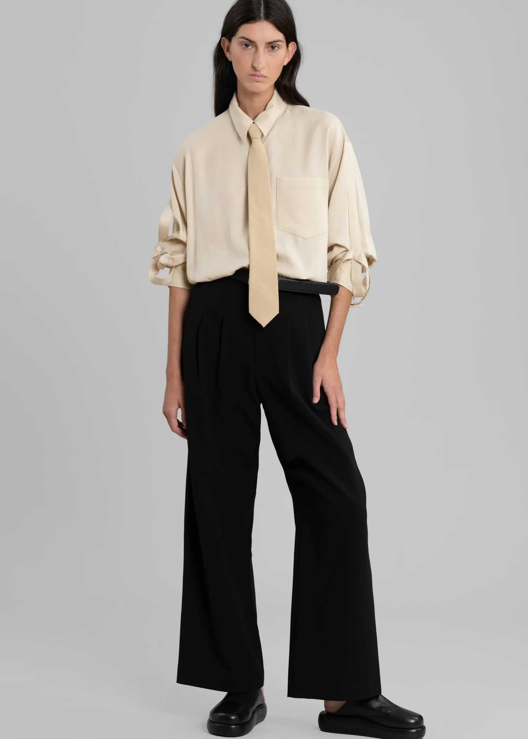 The Frankie Shop Elsa Shirt Beige Outlet