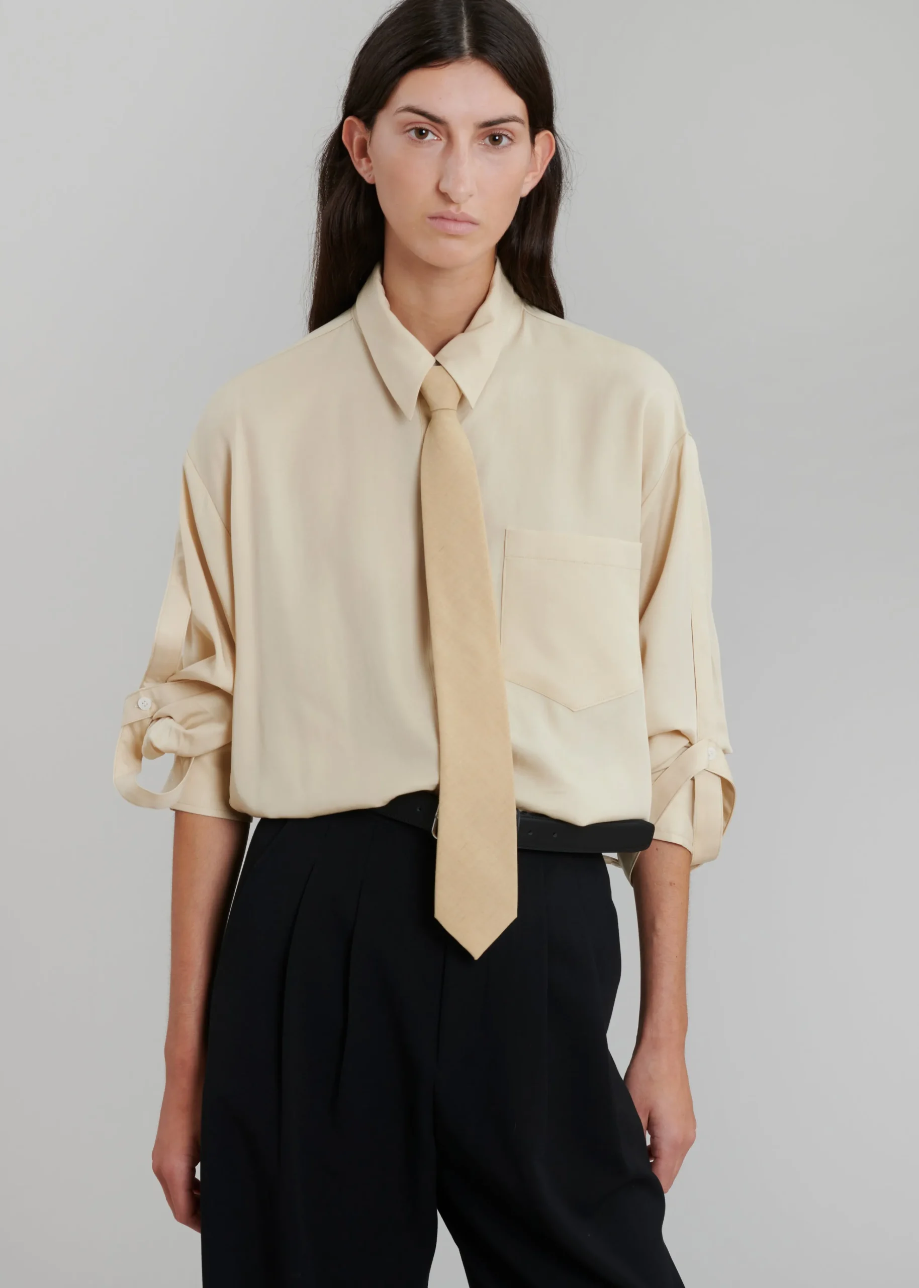 The Frankie Shop Elsa Shirt Beige Outlet