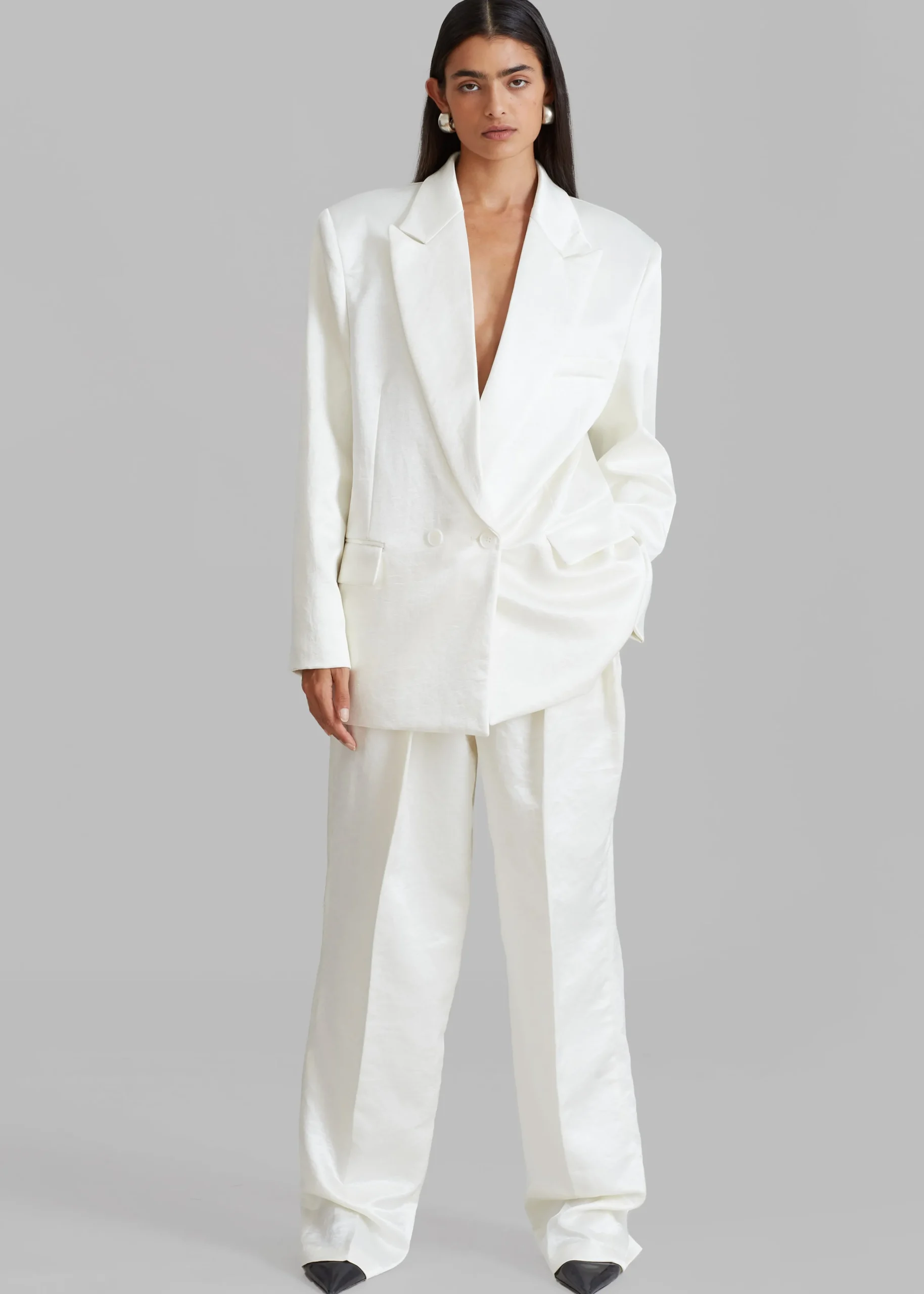 The Frankie Shop Elvira Blazer Ivory Hot