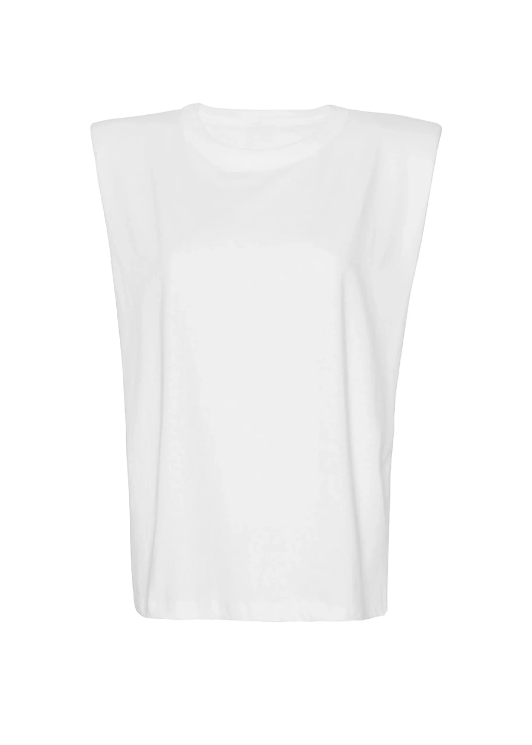 The Frankie Shop Eva Padded Shoulder Muscle T-Shirt White Discount