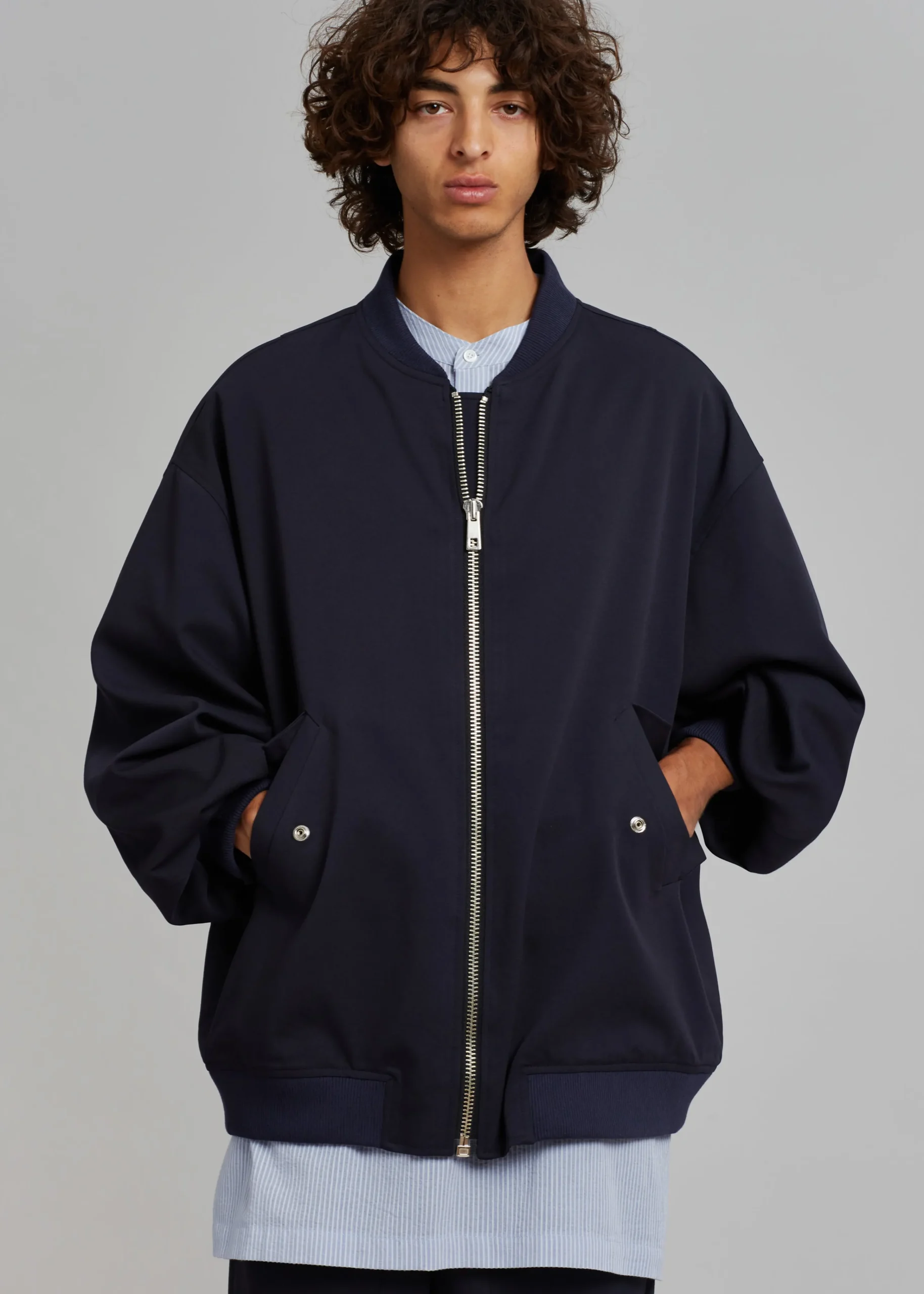 The Frankie Shop Evans Bomber Navy Discount