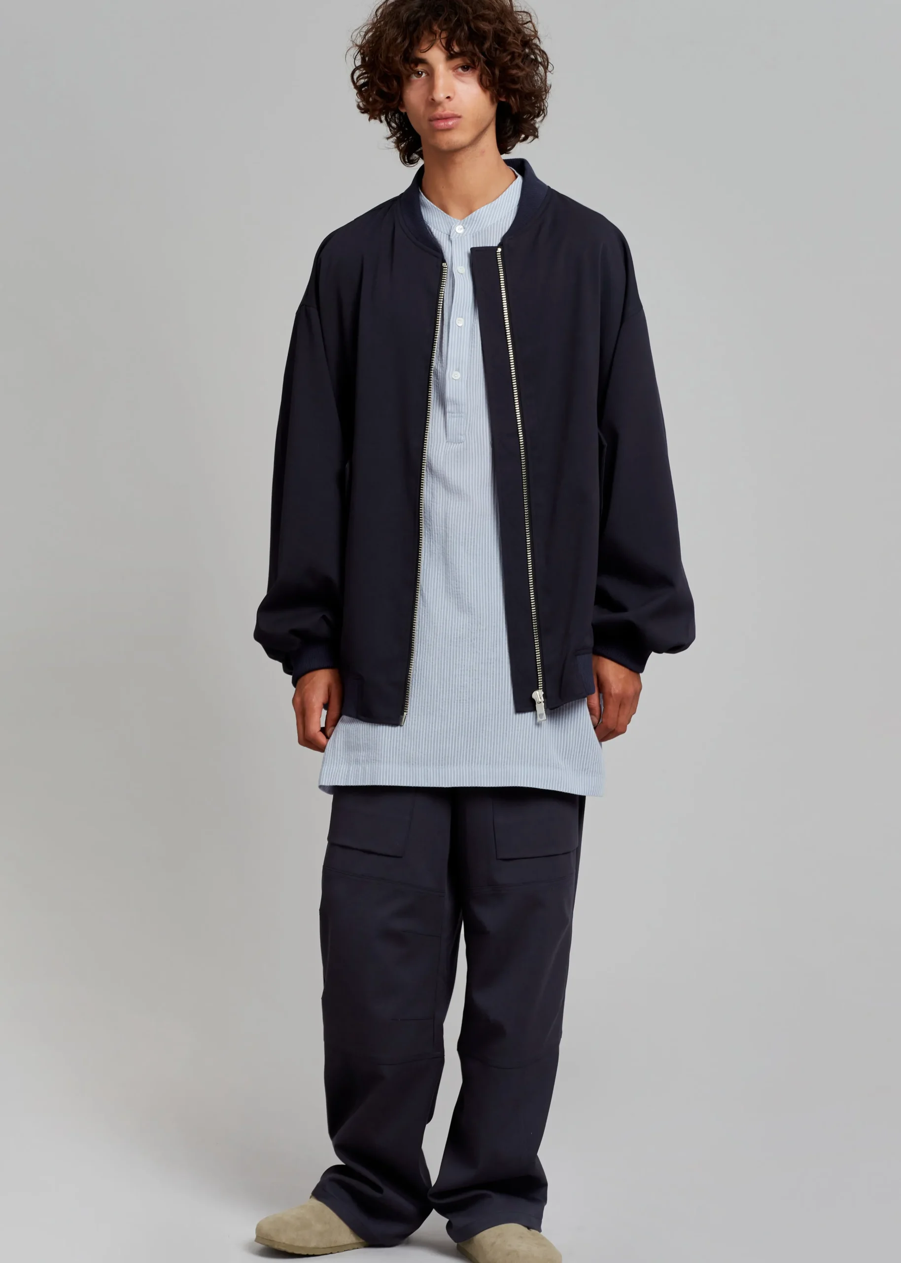 The Frankie Shop Evans Bomber Navy Discount