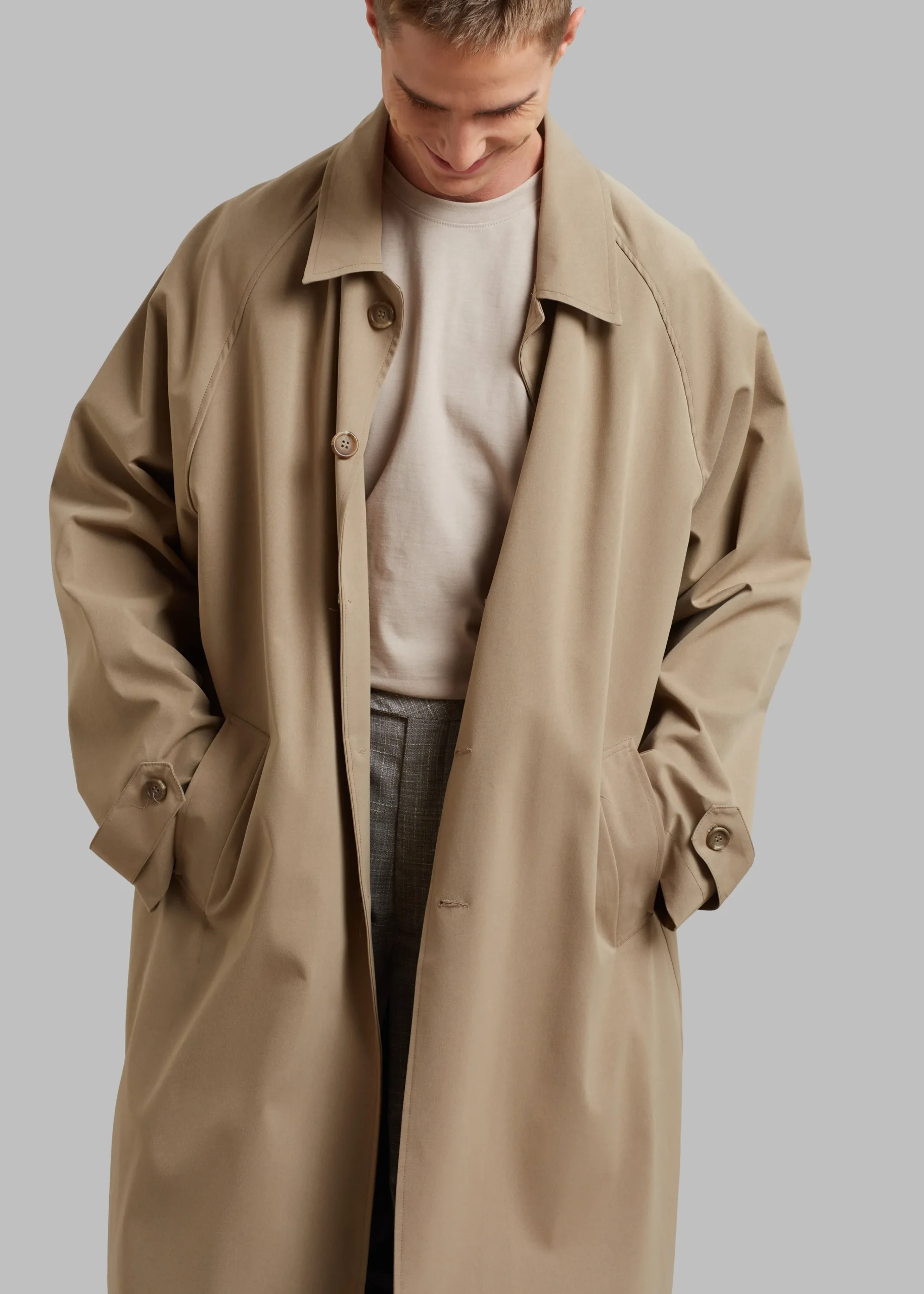 The Frankie Shop Fane Trench Beige Clearance