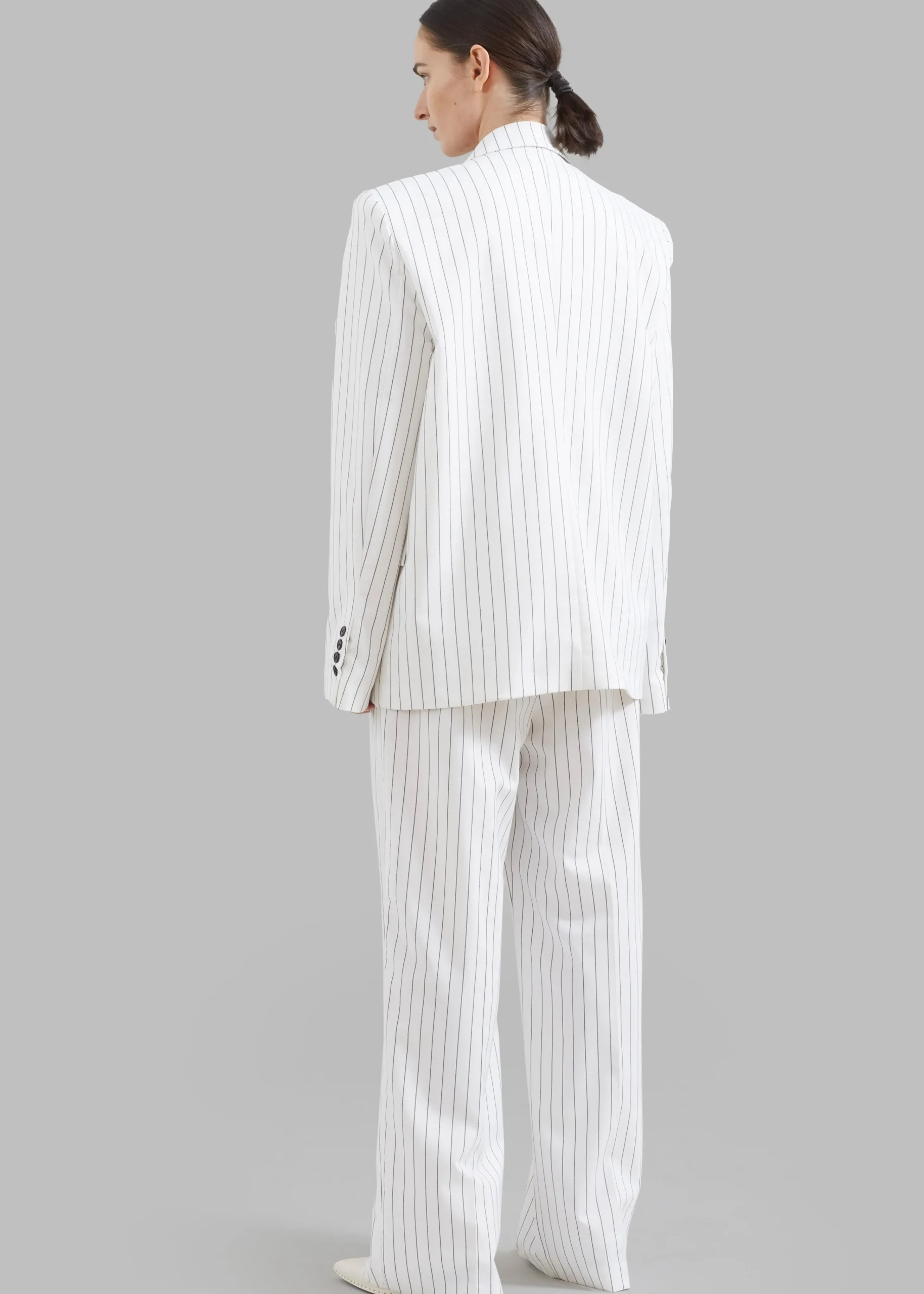 The Frankie Shop Fargo Oversized Padded Blazer White Online