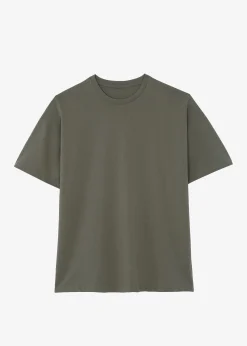 The Frankie Shop Faro Boxy Tee Dark Olive Outlet