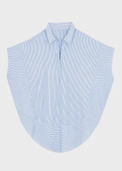 The Frankie Shop Flora Dolman Shirt Blue Stripe Hot