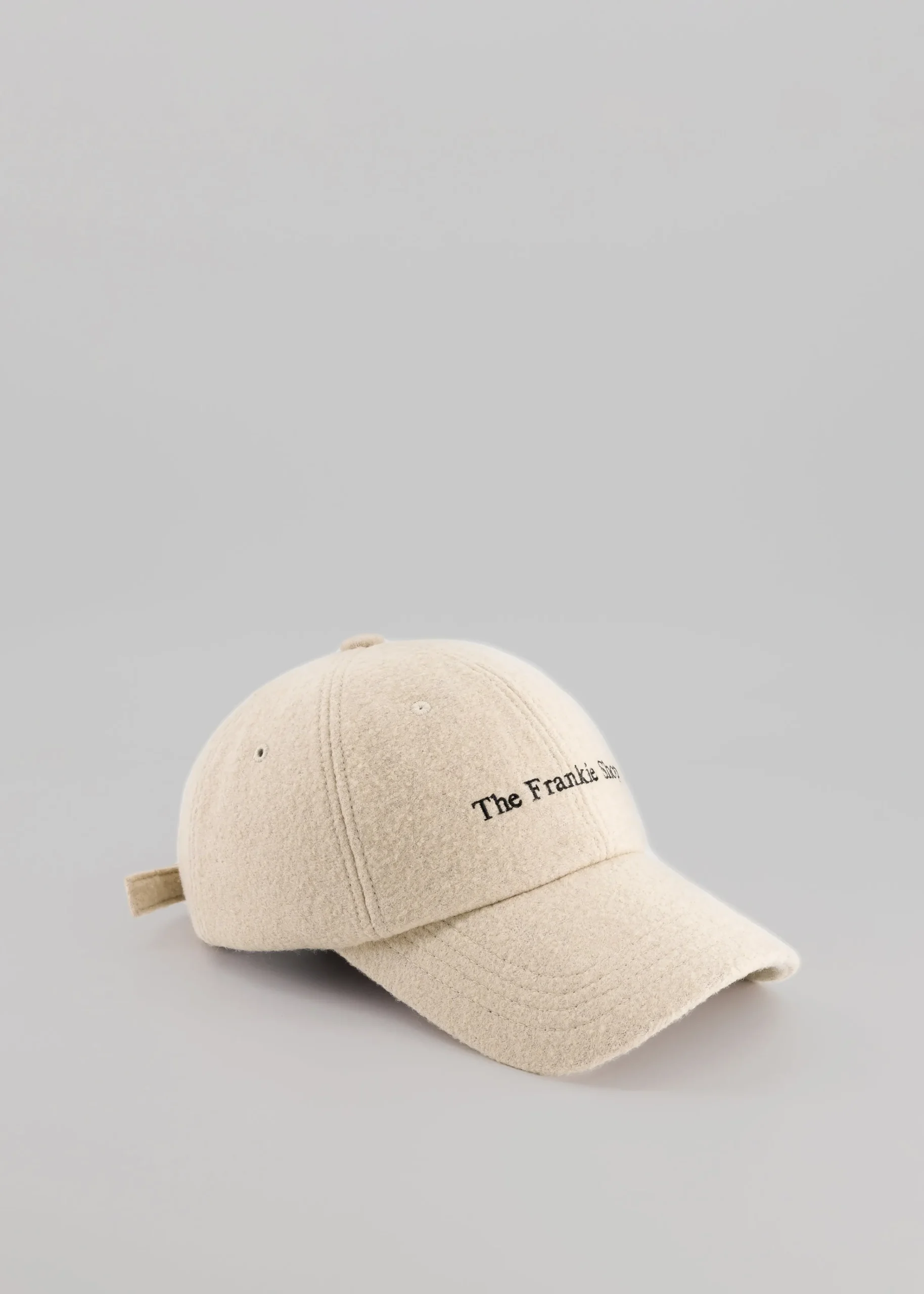 The Frankie Shop Frankie Boiled Wool Baseball Cap Beige