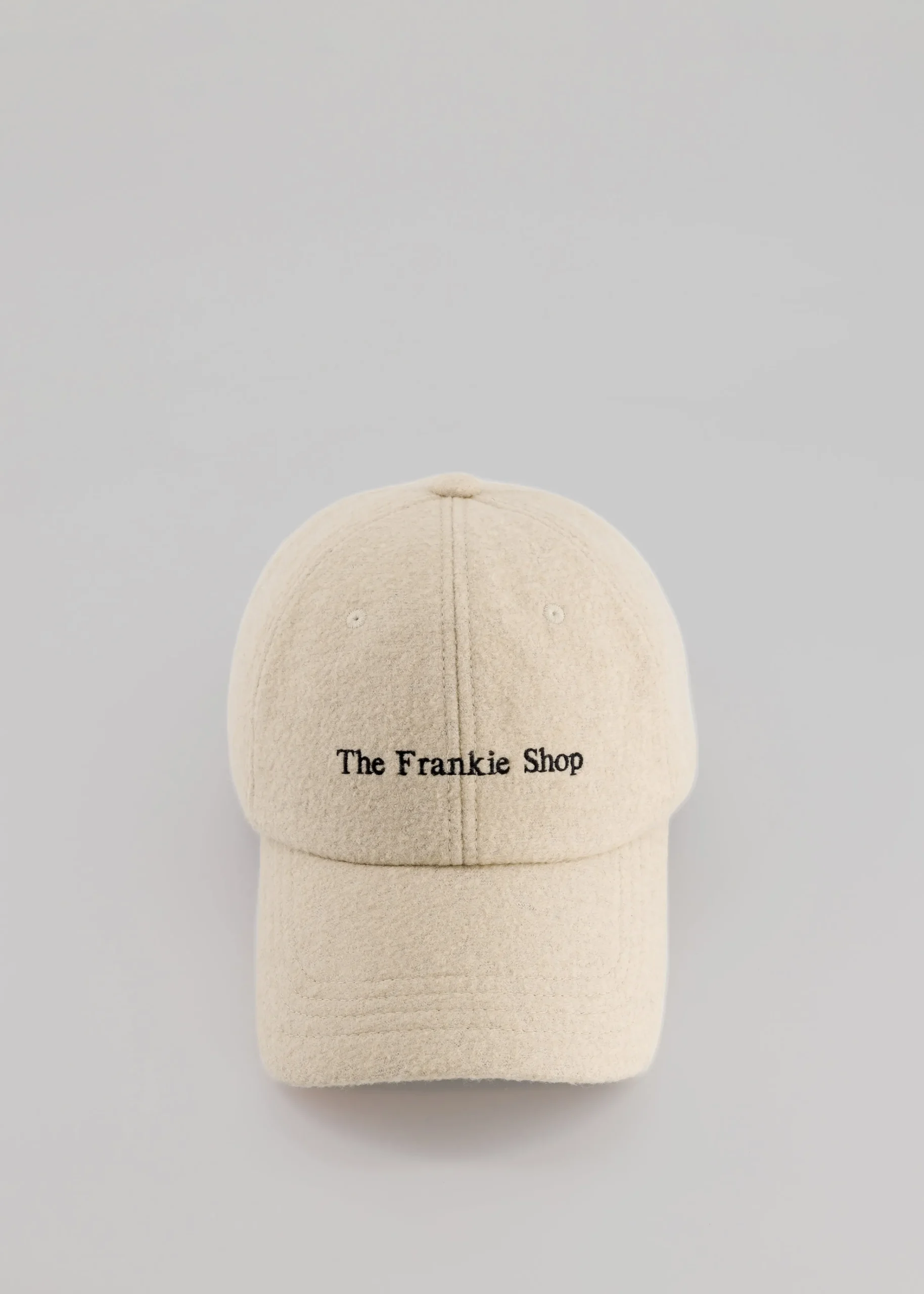 The Frankie Shop Frankie Boiled Wool Baseball Cap Beige