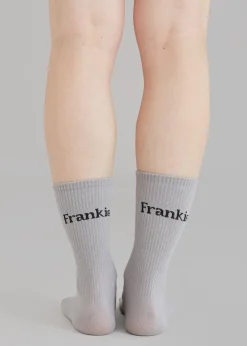 The Frankie Shop Frankie In English Ribbed Socks Grey Clearance