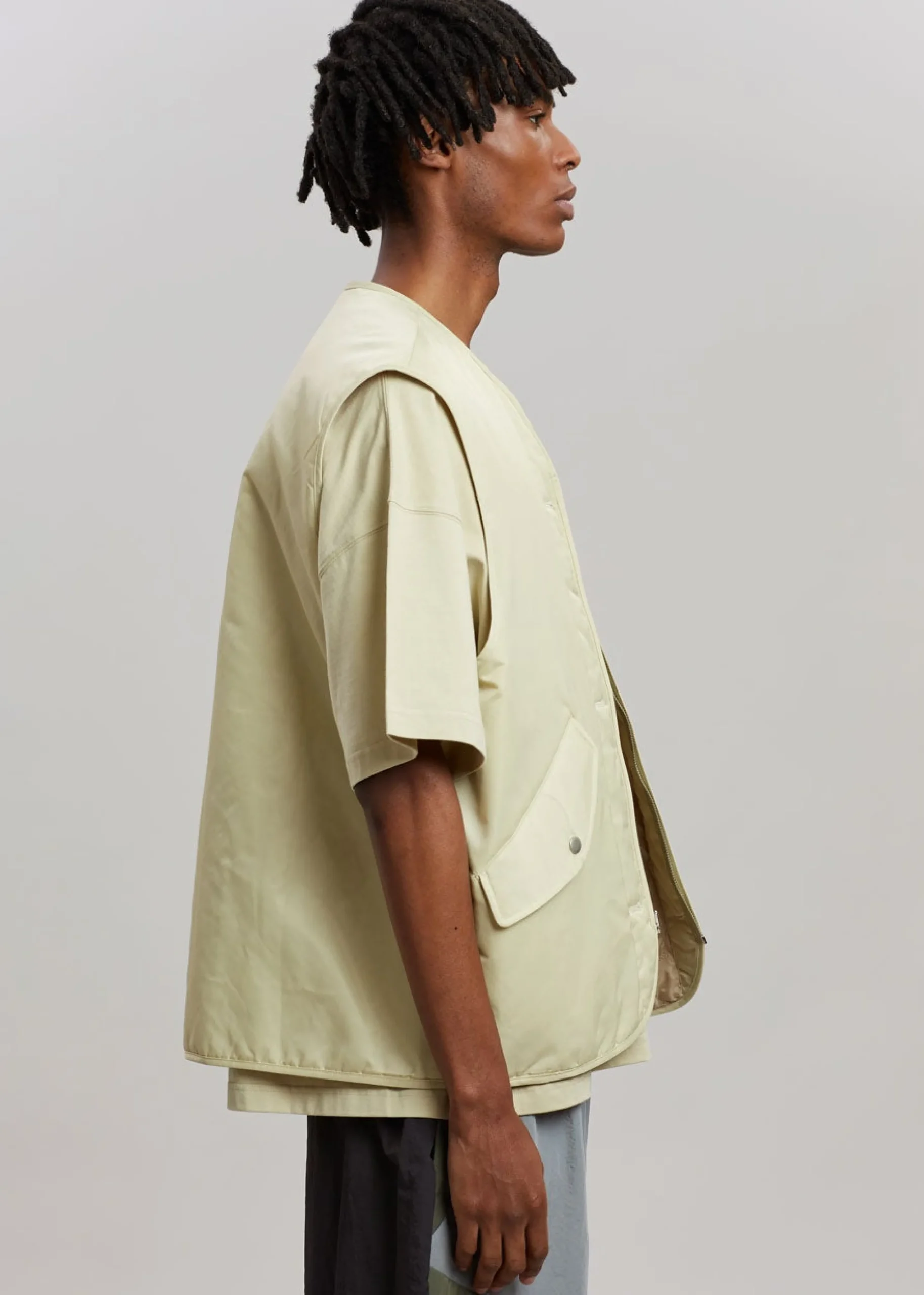 The Frankie Shop Gaby Reversible Vest Mastic New