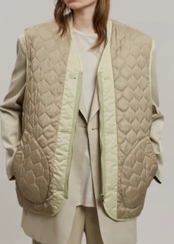 The Frankie Shop Gaby Reversible Vest Mastic New