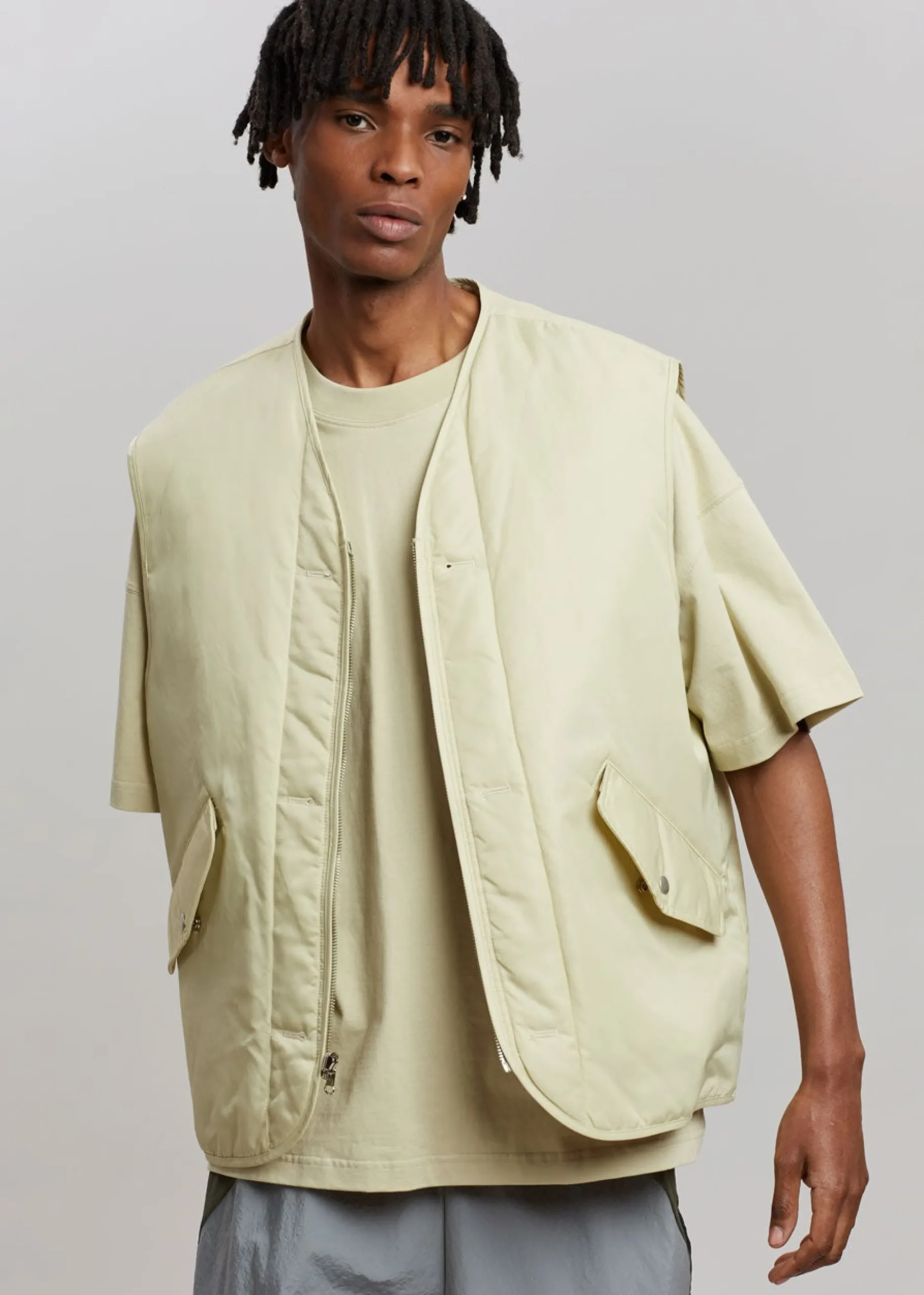 The Frankie Shop Gaby Reversible Vest Mastic New